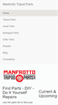 Mobile Screenshot of manfrottotripodparts.com